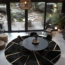 Rundt tæppe - Bellizzi (sort)