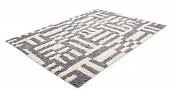 Ryatæpper - Bergamo Natural Cotton Shaggy (grå/hvid)