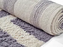 Ryatæpper - Bergamo Natural Cotton Shaggy (grå/hvid)