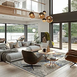 Wilton-tæppe - Bohemia (blå/multi)