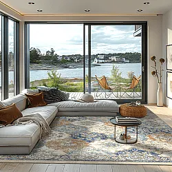 Wilton-tæppe - Bohemia (blå/multi)