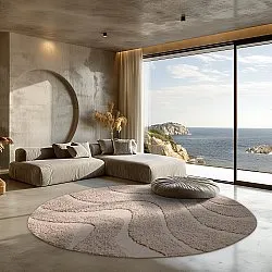 Runde tæpper - Bonnie Natural Cotton Shaggy (beige)