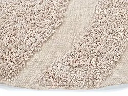 Runde tæpper - Bonnie Natural Cotton Shaggy (beige)