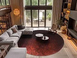 Rundt tæppe - Bovera (rød)