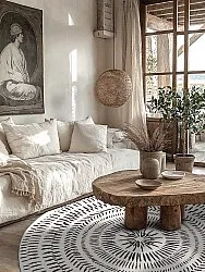 Rundt tæppe - Brussels Night (grå)