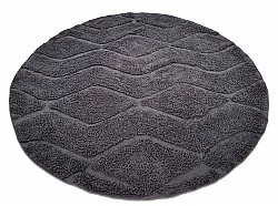 Runde tæpper - Brynn Natural Cotton Shaggy (sort)