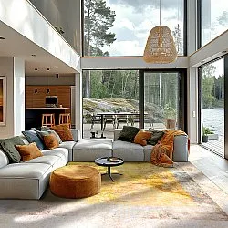 Wilton-tæppe - Budoni (grå/beige/gul)