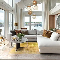 Wilton-tæppe - Budoni (grå/beige/gul)