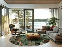 Rundt tæppe - Calabria (multi)