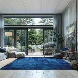 Wilton-tæppe - Campile (blå)