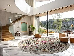 Rundt tæppe - Castro (multi)