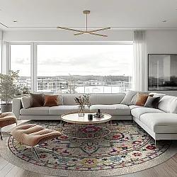 Rundt tæppe - Castro (multi)