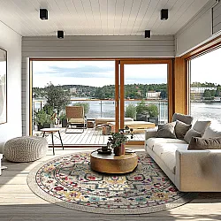 Rundt tæppe - Castro (multi)