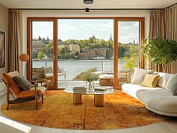 Rundt tæppe - Cesano (orange)