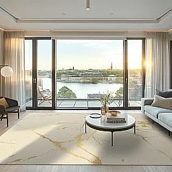 Wilton-tæppe - Cesina (beige/guld)