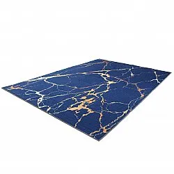 Wilton-tæppe - Cesina (blå/guld)