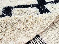 Runde tæpper - Chablis Natural Cotton Shaggy (offwhite/sort)