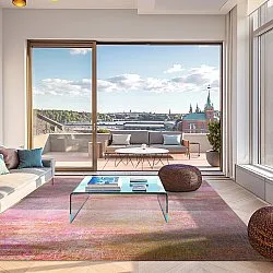 Wilton-tæppe - Cicoria (lyserød/lilla)