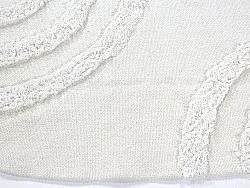 Runde tæpper - Como Natural Cotton Shaggy (offwhite)