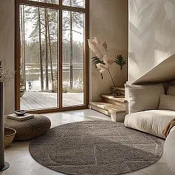 Runde tæpper - Cremona Natural Cotton Shaggy (taupe)