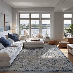 Wilton-tæppe - Denizli (blå)