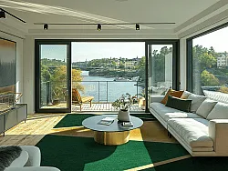 Wilton-tæppe - Dolly (grøn/guld)