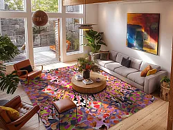 Wilton-tæppe - Dottie (lyserød/multi)