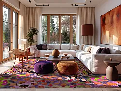 Wilton-tæppe - Dottie (lyserød/multi)