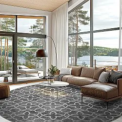 Rundt tæppe - Draham (grå)