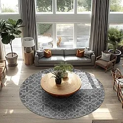 Rundt tæppe - Draham (grå)