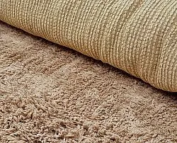 Runde tæpper - Ebba Natural Cotton Shaggy (brun)