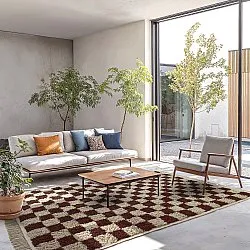 Ryatæpper - Elsey Natural Cotton Shaggy (beige/brun)