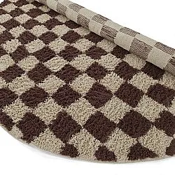 Runde tæpper - Elsey Natural Cotton Shaggy (beige/brun)