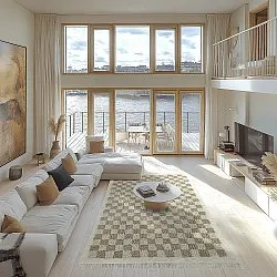 Ryatæpper - Elsey Natural Cotton Shaggy (fløde/sand)