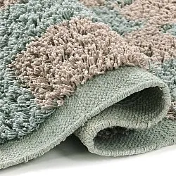 Ryatæpper - Elsey Natural Cotton Shaggy (grå/pink)