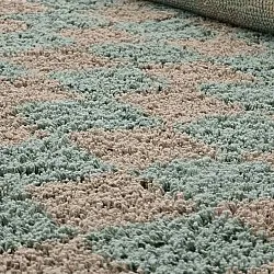 Ryatæpper - Elsey Natural Cotton Shaggy (grå/pink)