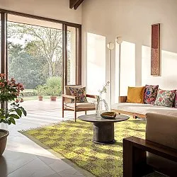 Ryatæpper - Elsey Natural Cotton Shaggy (gul/beige)