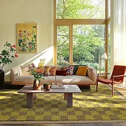 Ryatæpper - Elsey Natural Cotton Shaggy (gul/beige)