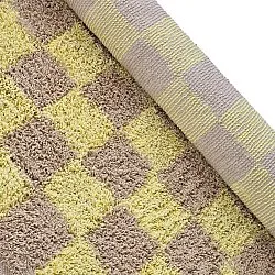 Ryatæpper - Elsey Natural Cotton Shaggy (gul/beige)