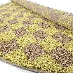 Runde tæpper - Elsey Natural Cotton Shaggy (gul/beige)