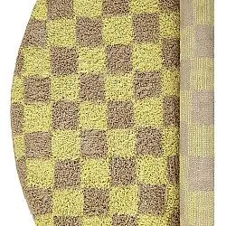 Runde tæpper - Elsey Natural Cotton Shaggy (gul/beige)