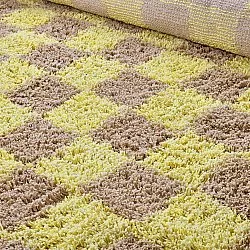 Runde tæpper - Elsey Natural Cotton Shaggy (gul/beige)