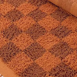 Ryatæpper - Elsey Natural Cotton Shaggy (orange/rød)