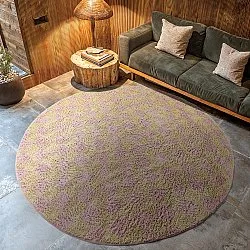 Runde tæpper - Elsey Natural Cotton Shaggy (pink/orange)