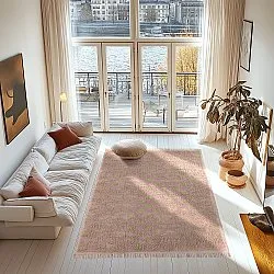 Ryatæpper - Elsey Natural Cotton Shaggy (pink/orange)