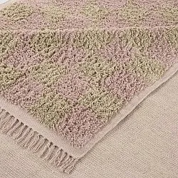 Ryatæpper - Elsey Natural Cotton Shaggy (pink/orange)