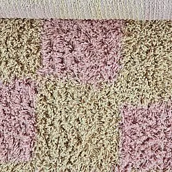 Runde tæpper - Elsey Natural Cotton Shaggy (pink/orange)