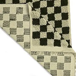 Ryatæpper - Elsey Natural Cotton Shaggy (sort/beige)