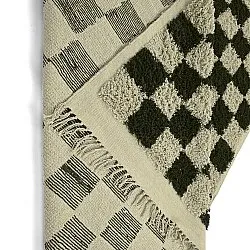 Ryatæpper - Elsey Natural Cotton Shaggy (sort/beige)