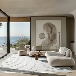 Ryatæpper - Emilia Natural Cotton Shaggy (offwhite)